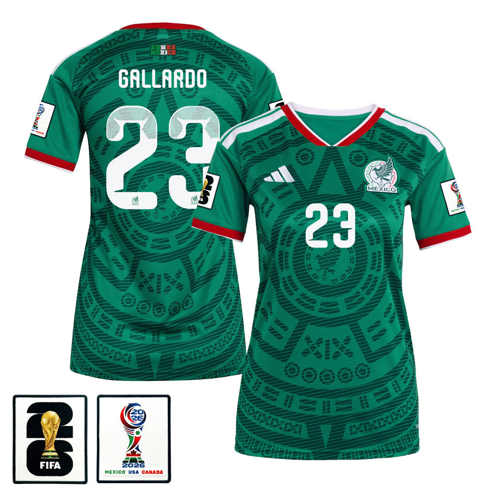 Jesús Gallardo 23 Women's Mexico National Team 2026 Home Jersey - Green