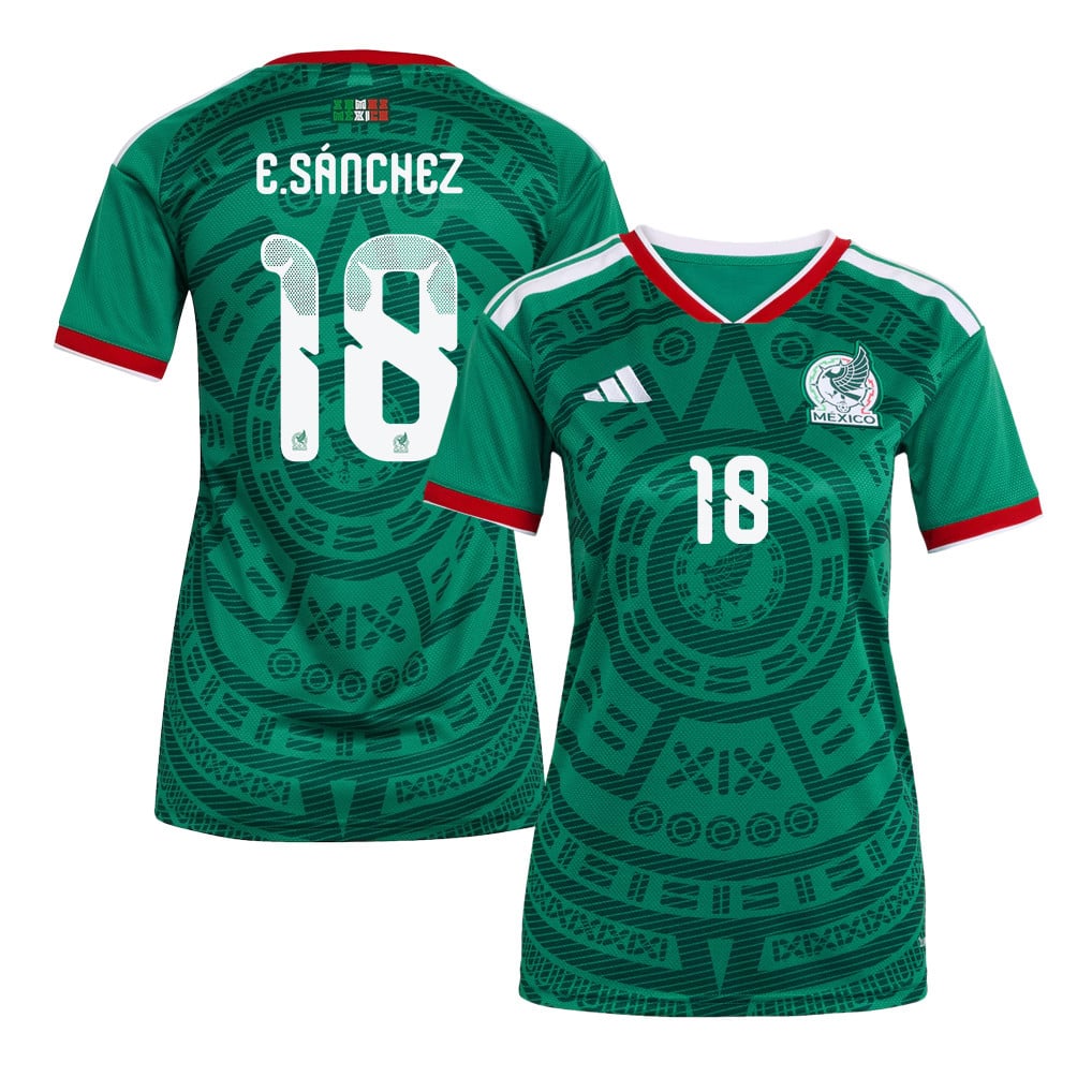 Érick Sánchez 18 Women's Mexico National Team 2026 Home Jersey - Green