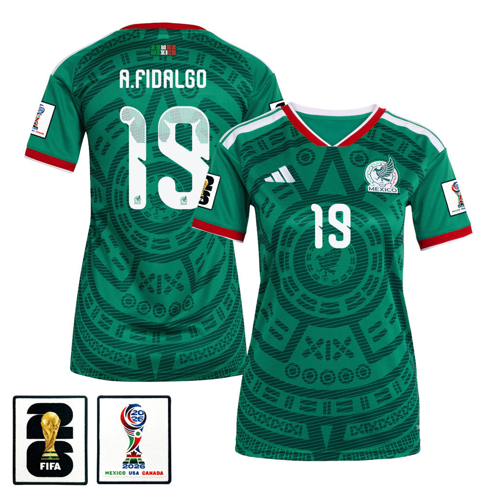 Álvaro Fidalgo 19 Women's Mexico National Team 2026 Home Jersey - Green