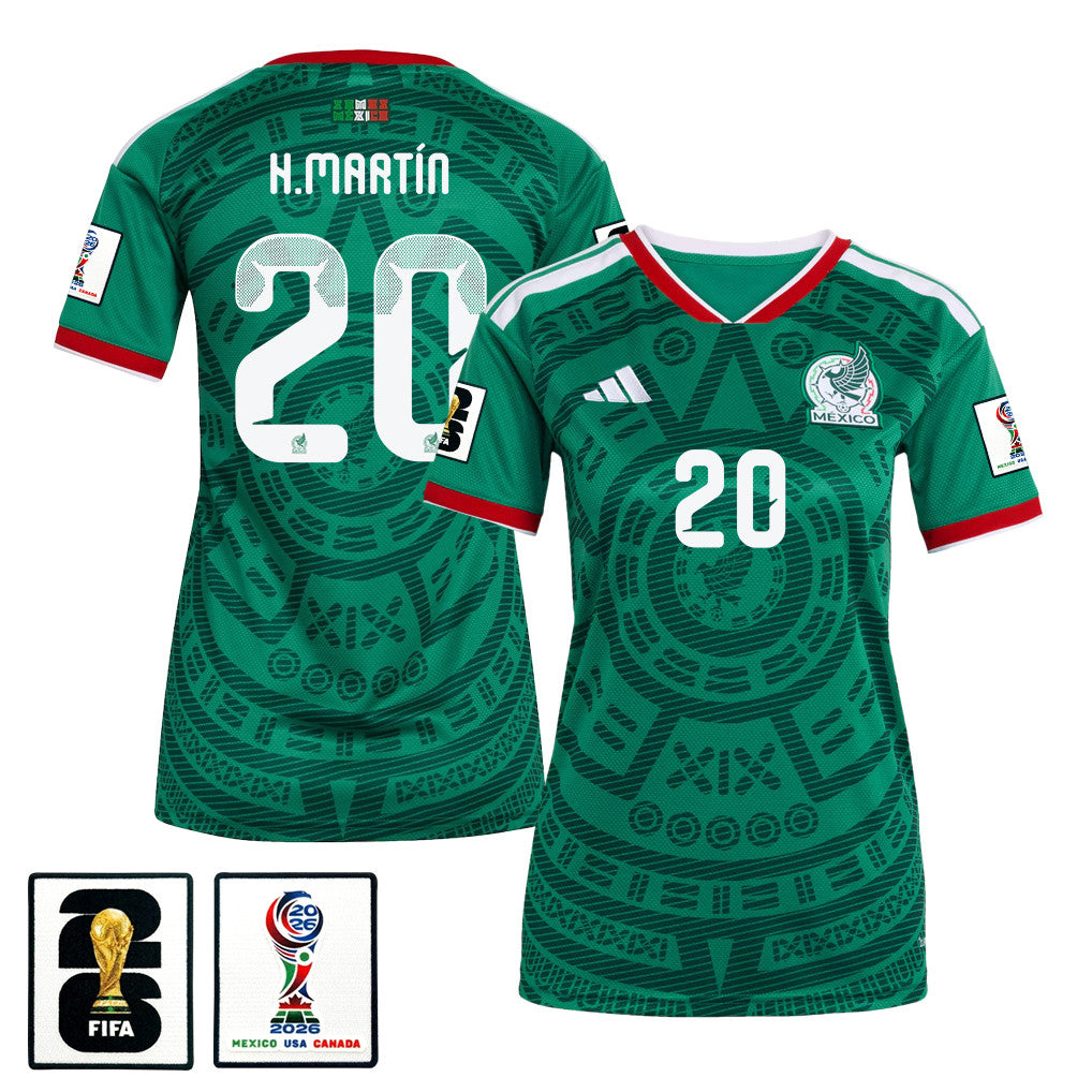 Henry Martín 20 Women's Mexico National Team 2026 Home Jersey - Green
