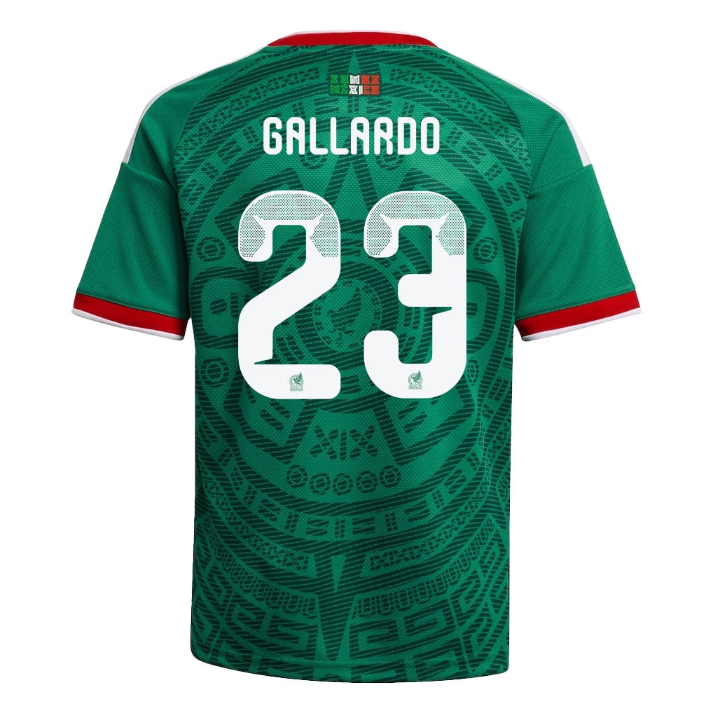 Jesús Gallardo 23 Youth Mexico National Team 2026 Home Jersey - Green
