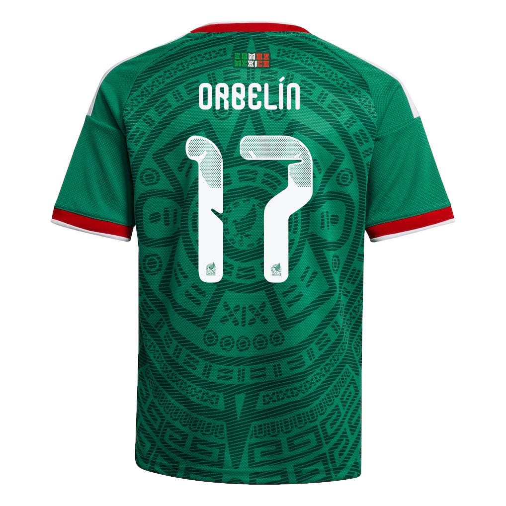 Orbelín Pineda 17 Youth Mexico National Team 2026 Home Jersey - Green