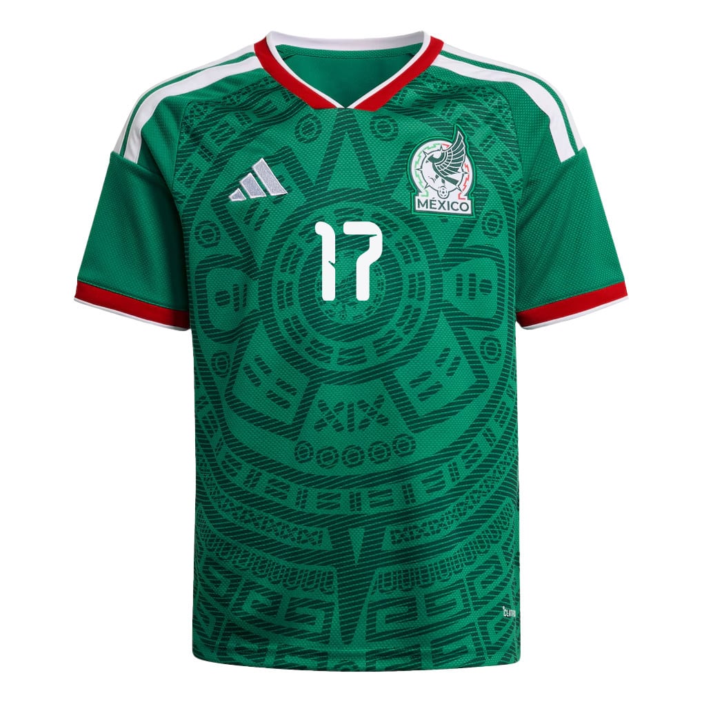 Orbelín Pineda 17 Youth Mexico National Team 2026 Home Jersey - Green