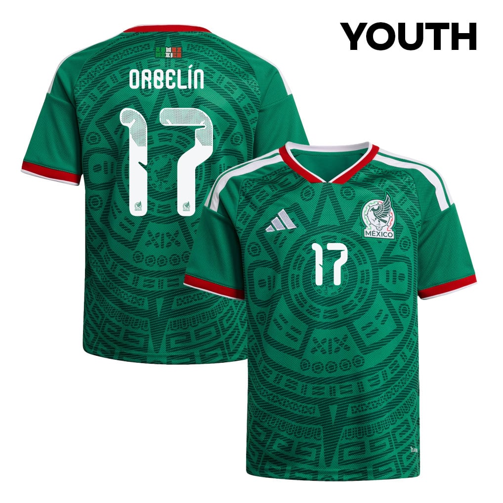 Orbelín Pineda 17 Youth Mexico National Team 2026 Home Jersey - Green
