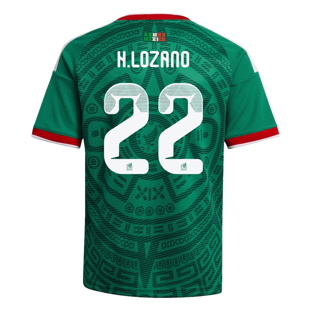 Hirving Lozano 22 Youth Mexico National Team 2026 Home Jersey - Green