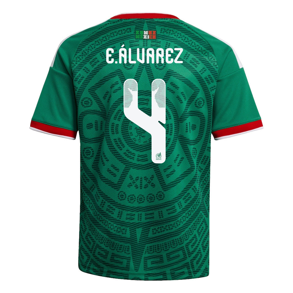 Edson Álvarez 4 Youth Mexico National Team 2026 Home Jersey - Green