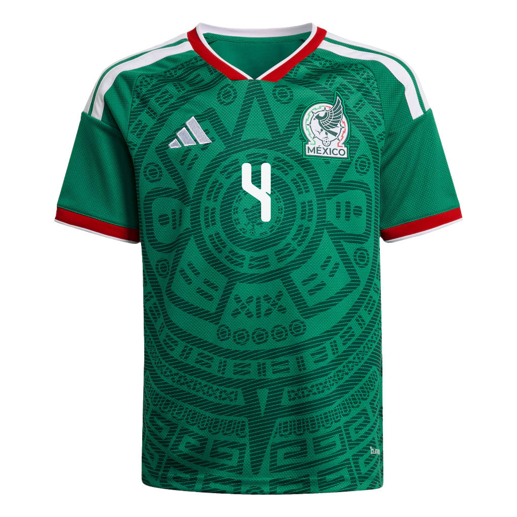 Edson Álvarez 4 Youth Mexico National Team 2026 Home Jersey - Green