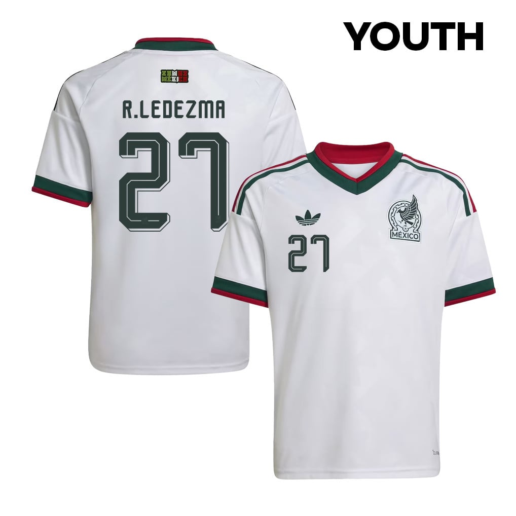 Richard Ledezma 27 Youth Mexico National Team 2026 Away Jersey - White