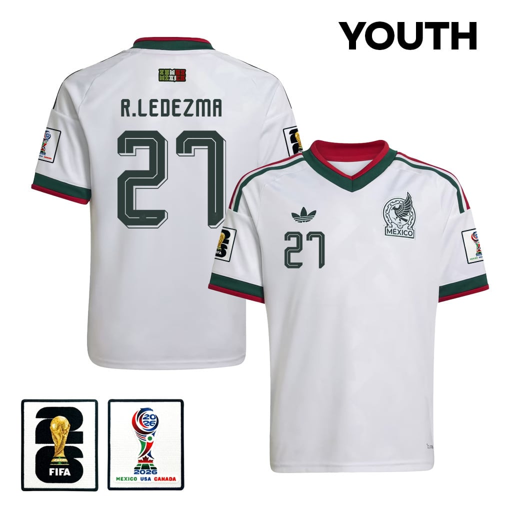 Richard Ledezma 27 Youth Mexico National Team 2026 Away Jersey - White