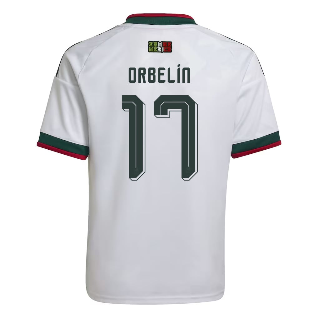Orbelín Pineda 17 Youth Mexico National Team 2026 Away Jersey - White