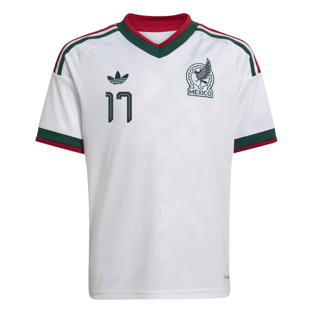 Orbelín Pineda 17 Youth Mexico National Team 2026 Away Jersey - White