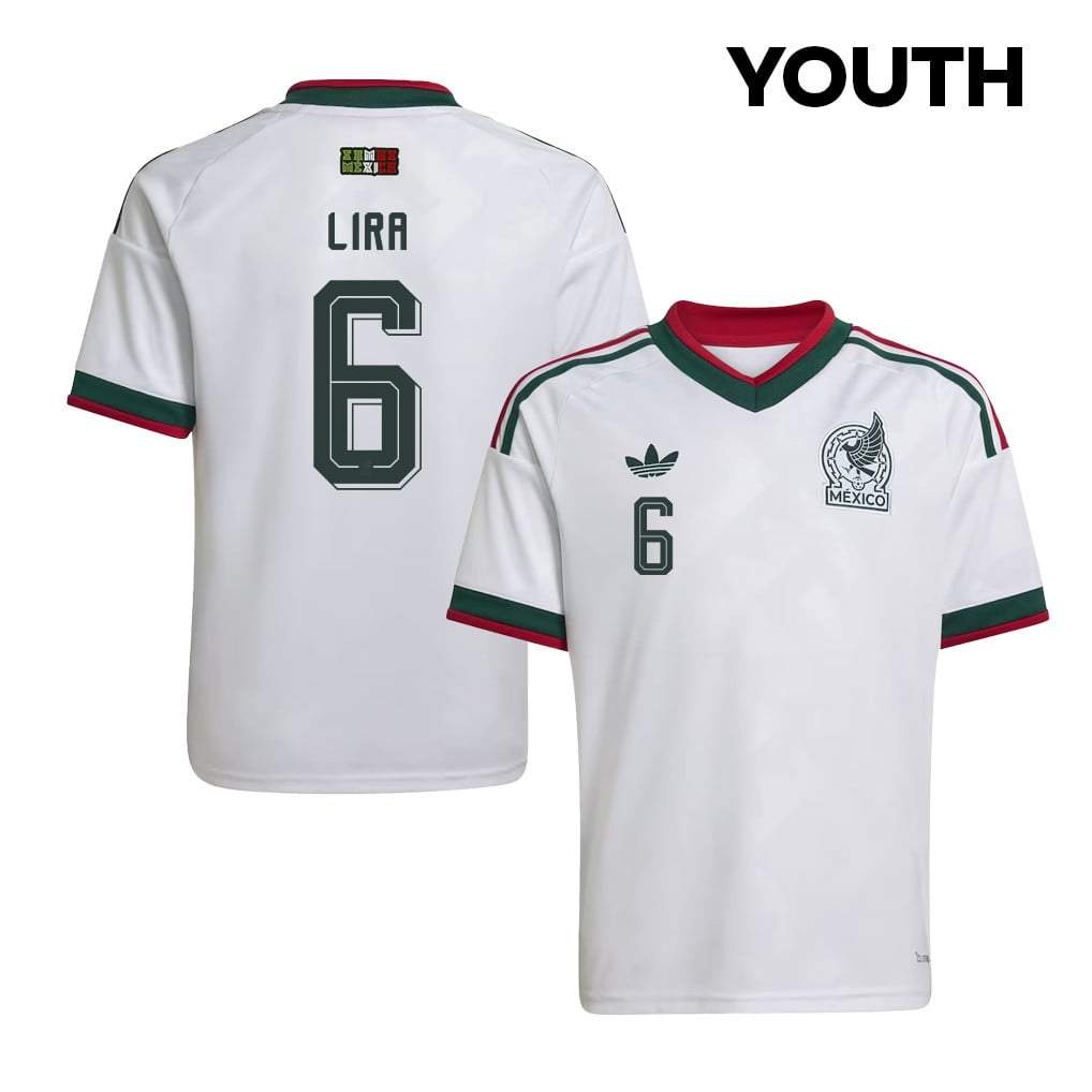 Erik Lira 6 Youth Mexico National Team 2026 Away Jersey - White