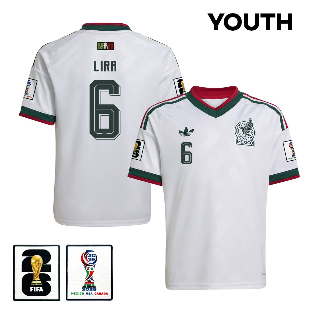 Erik Lira 6 Youth Mexico National Team 2026 Away Jersey - White