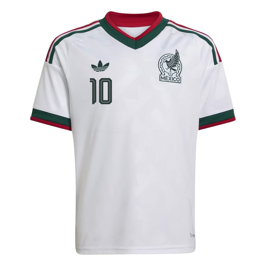 Alexis Vega 10 Youth Mexico National Team 2026 Away Jersey - White