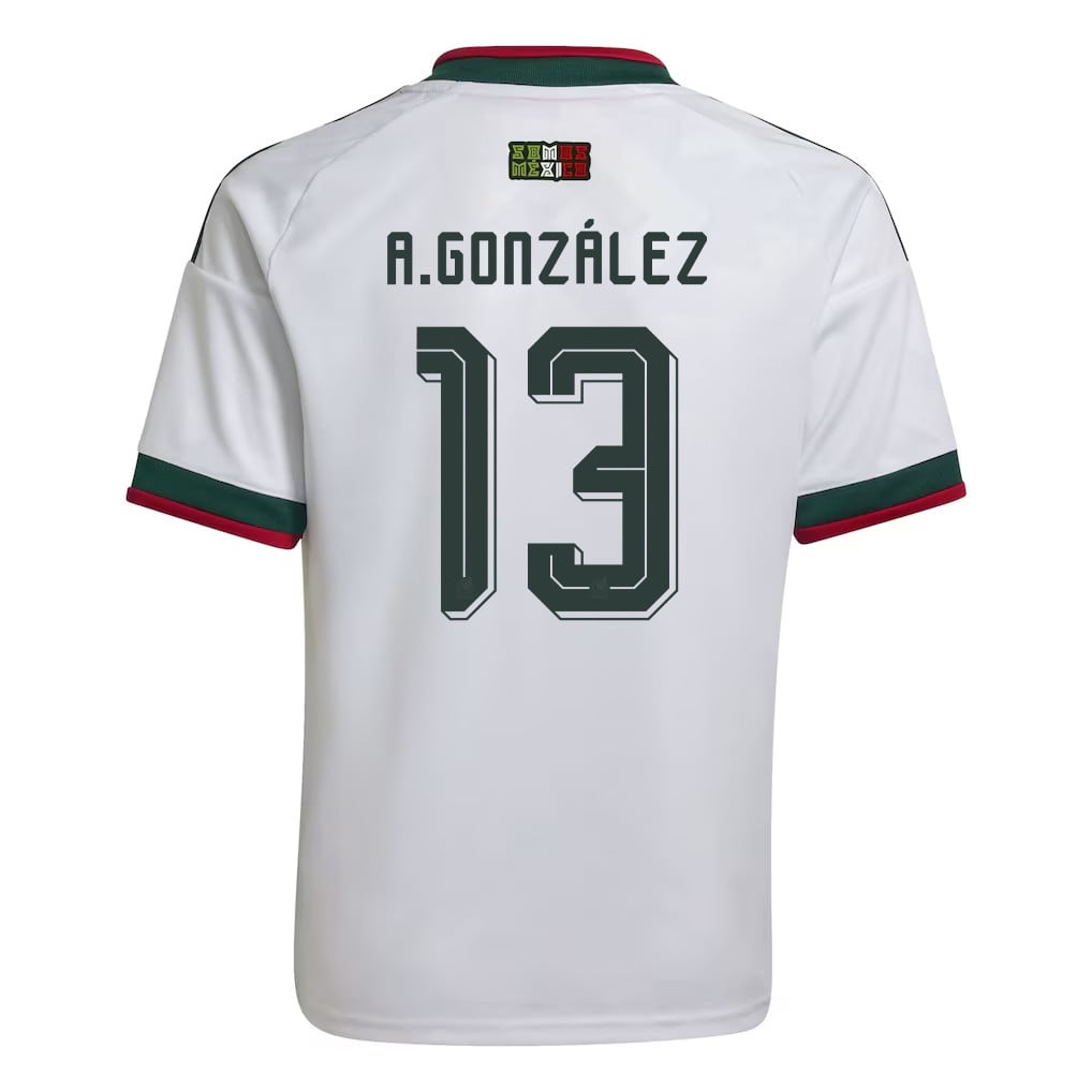 Armando González 13 Youth Mexico National Team 2026 Away Jersey - White