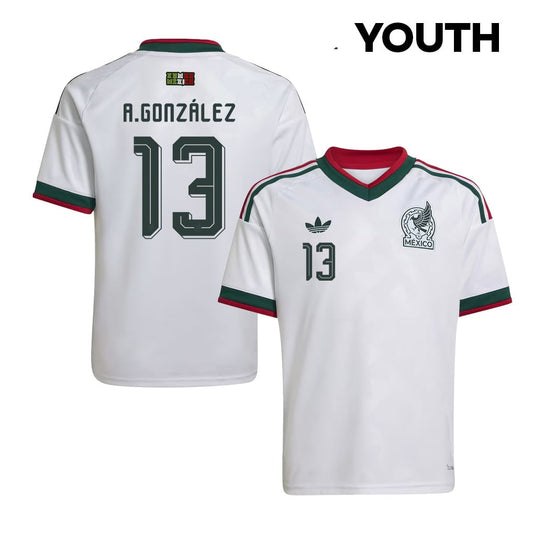 Armando González 13 Youth Mexico National Team 2026 Away Jersey - White