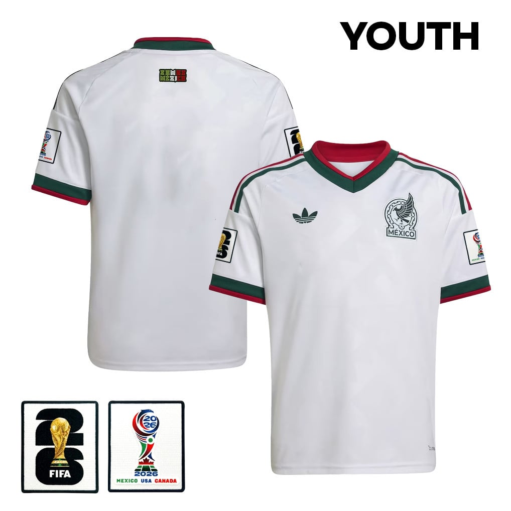 Mexico National Team 2026 Youth Away Jersey - Personalized - White