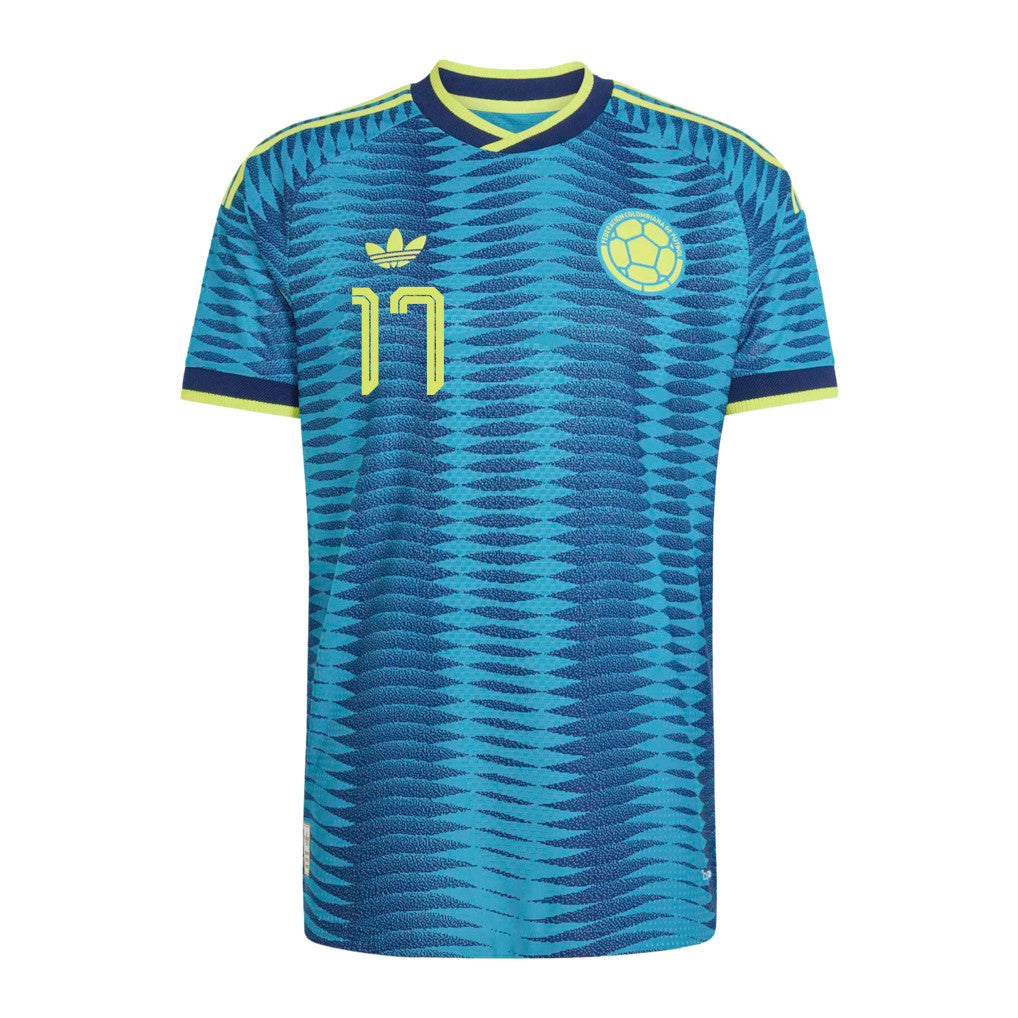 Johan Mojica 17 Colombia National Team 2026 Away Jersey - Turquoise, Men