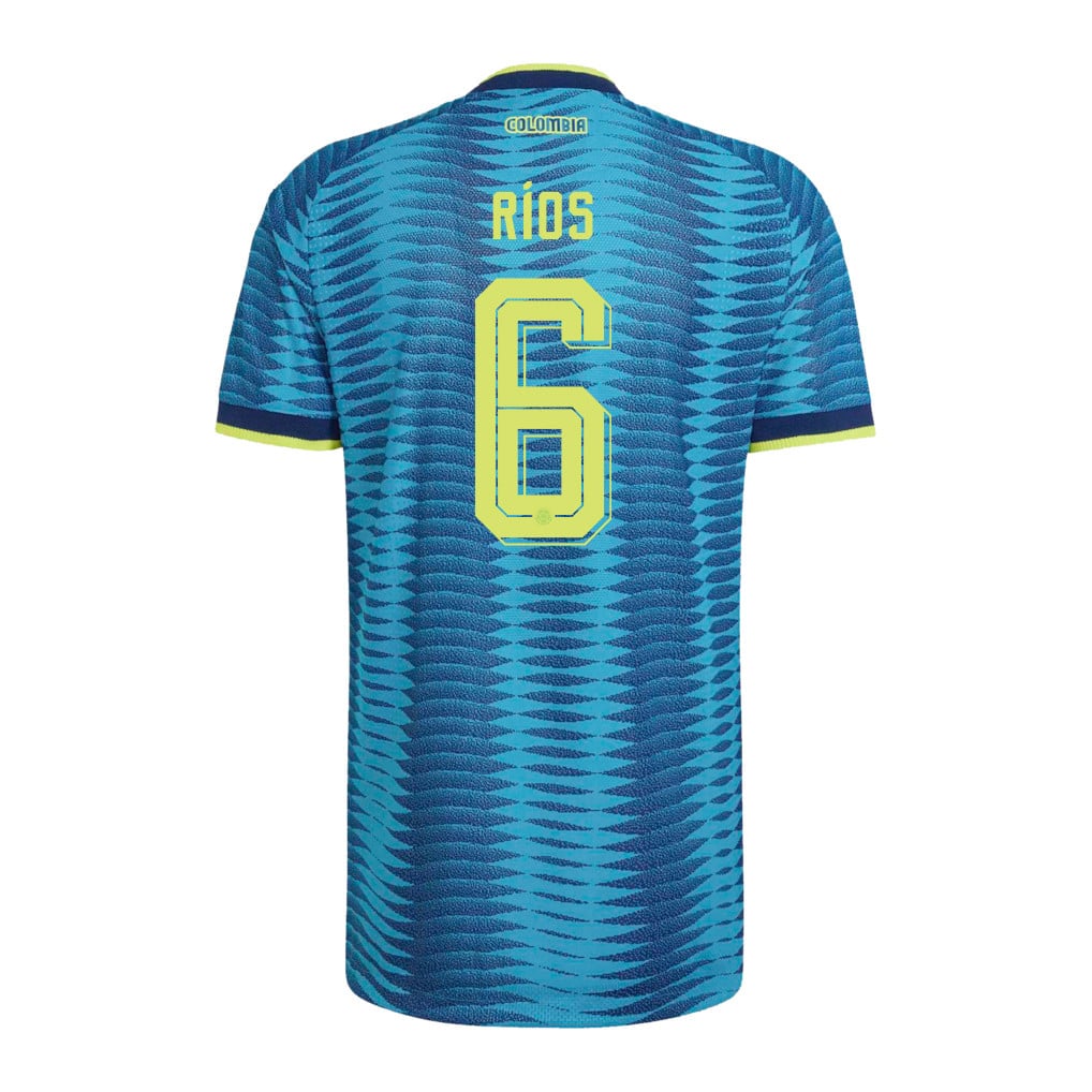 Richard Ríos 6 Colombia National Team 2026 Away Jersey - Turquoise, Men