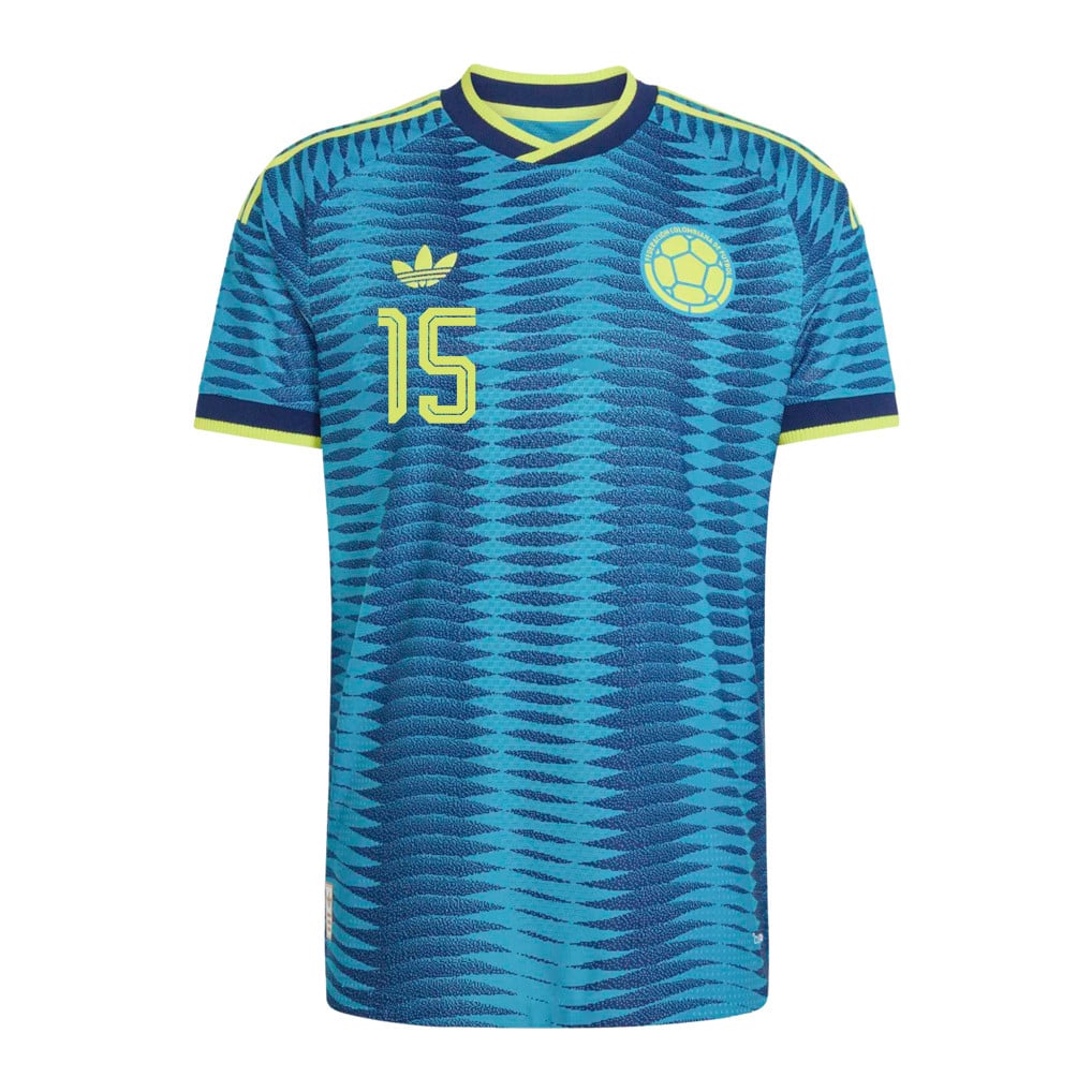 Mateus Uribe 15 Colombia National Team 2026 Away Jersey - Turquoise, Men