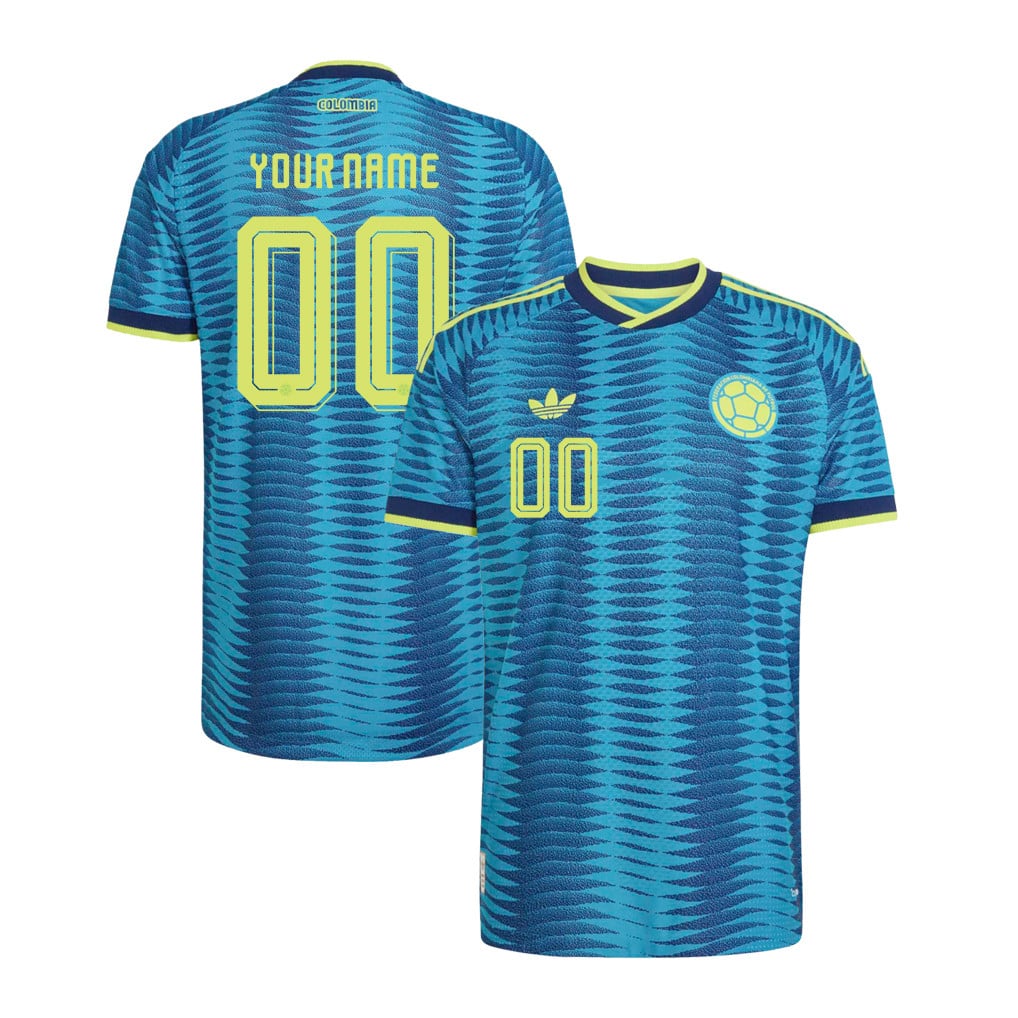 Colombia National Team 2026 Personalized Away Jersey - Turquoise, Men