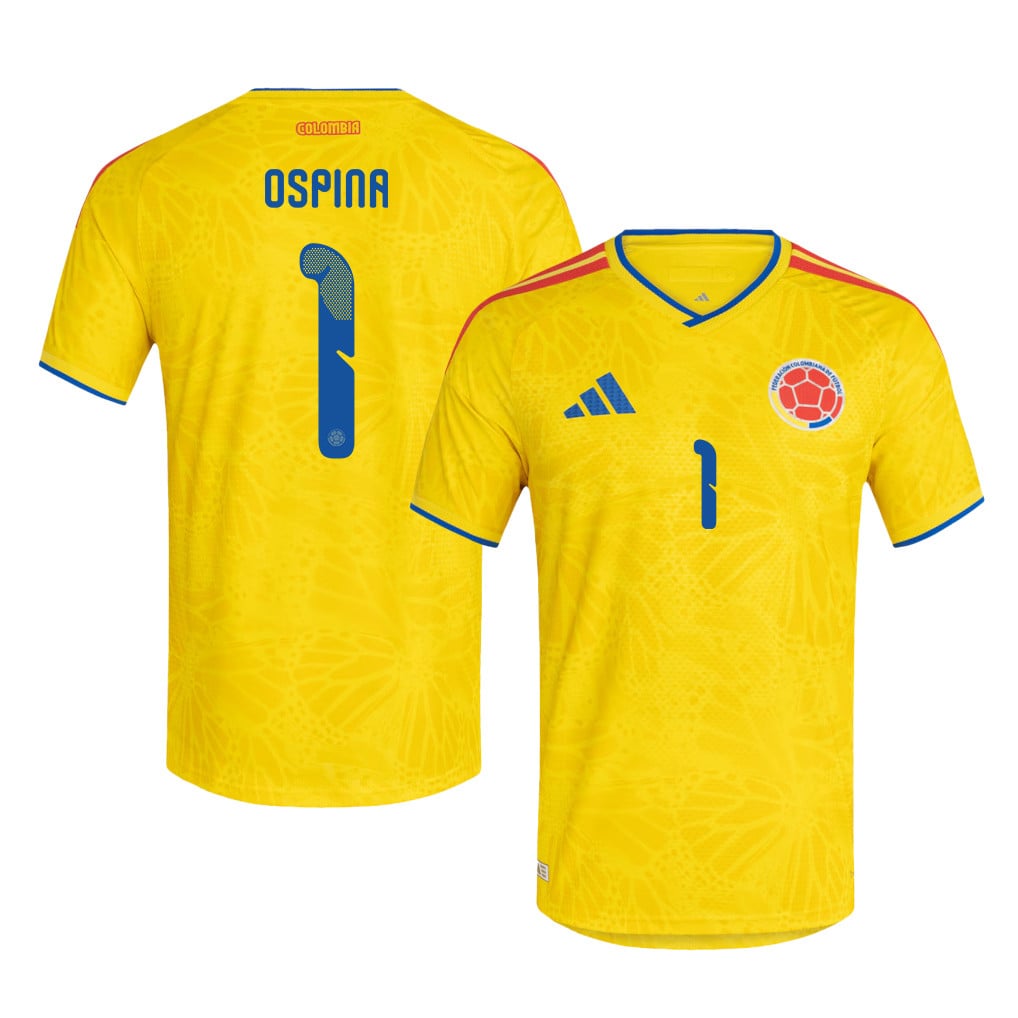 David Ospina 1 Colombia National Team 2026 Home Jersey - Yellow, Men