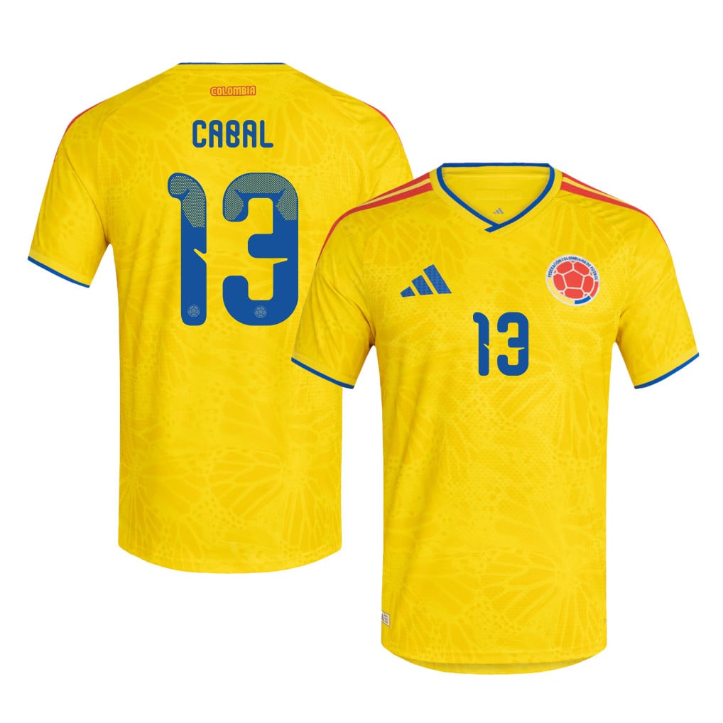 Juan Cabal 13 Colombia National Team 2026 Home Jersey - Yellow, Men