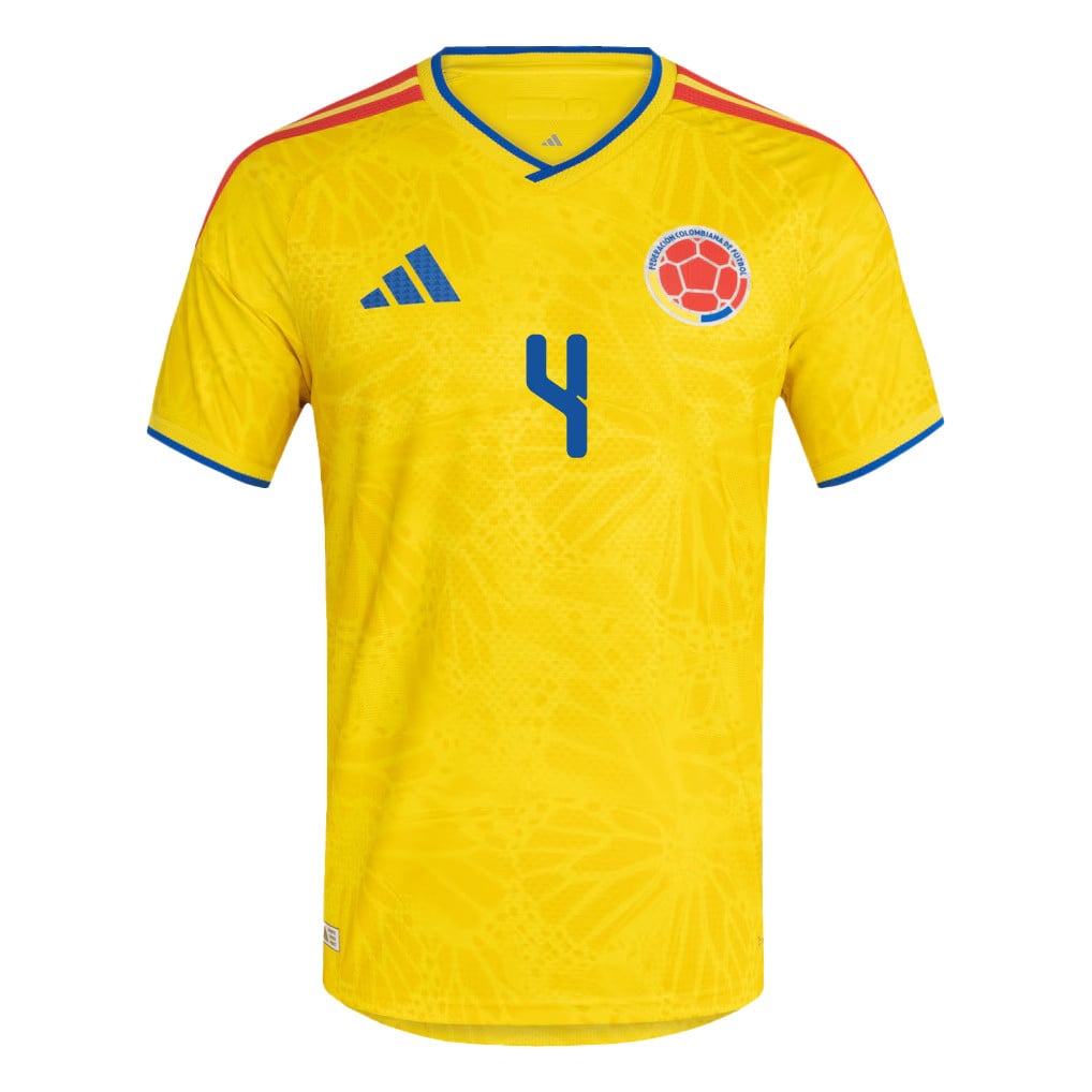 Santiago Arias 4 Colombia National Team 2026 Home Jersey - Yellow, Men