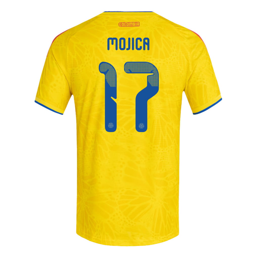 Johan Mojica 17 Colombia National Team 2026 Home Jersey - Yellow, Men