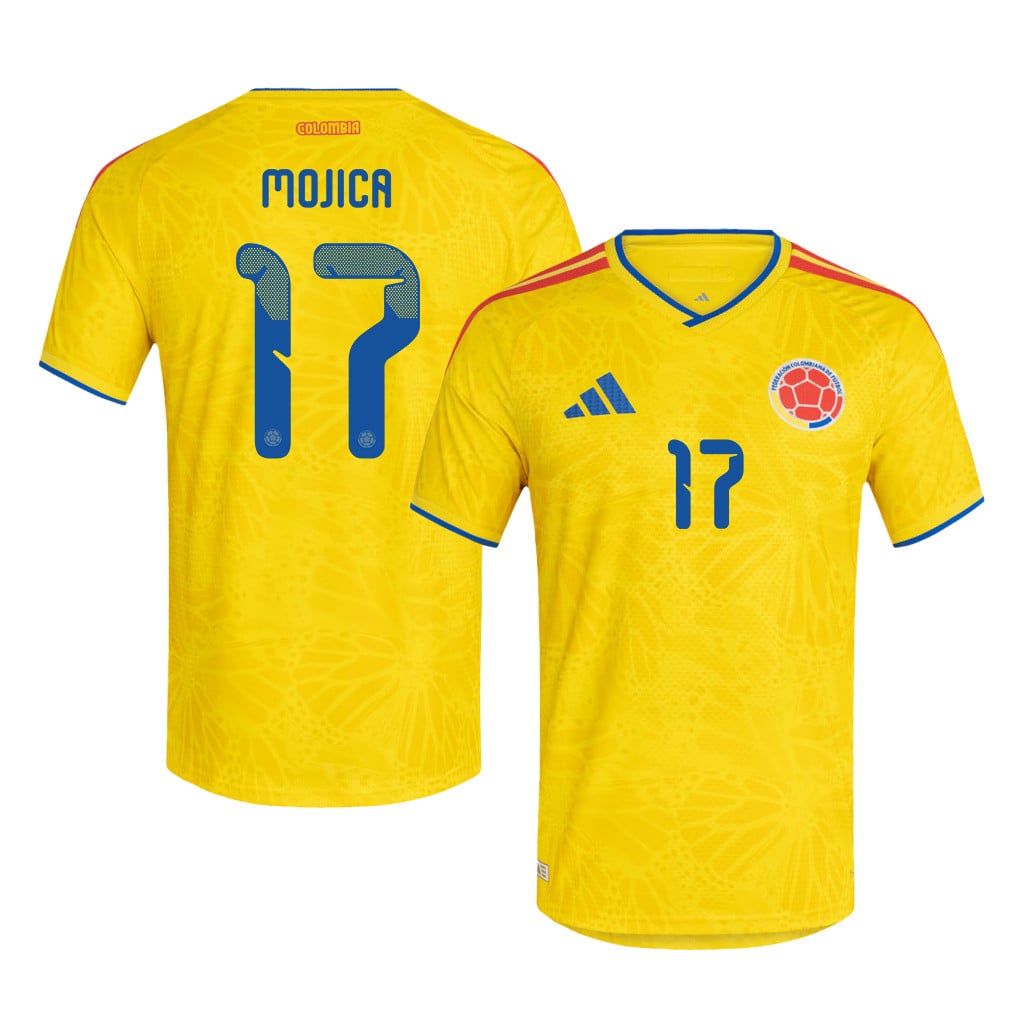 Johan Mojica 17 Colombia National Team 2026 Home Jersey - Yellow, Men