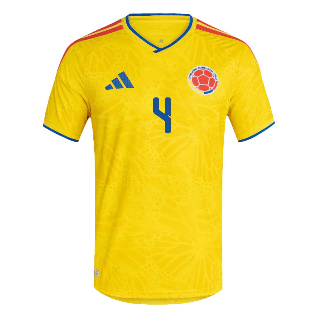 Davinson Sánchez 4 Colombia National Team 2026 Home Jersey - Yellow, Men