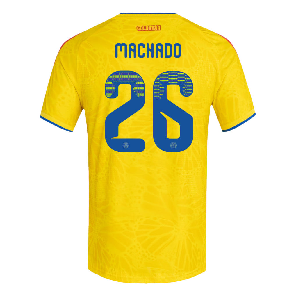 Deiver Machado 26 Colombia National Team 2026 Home Jersey - Yellow, Men