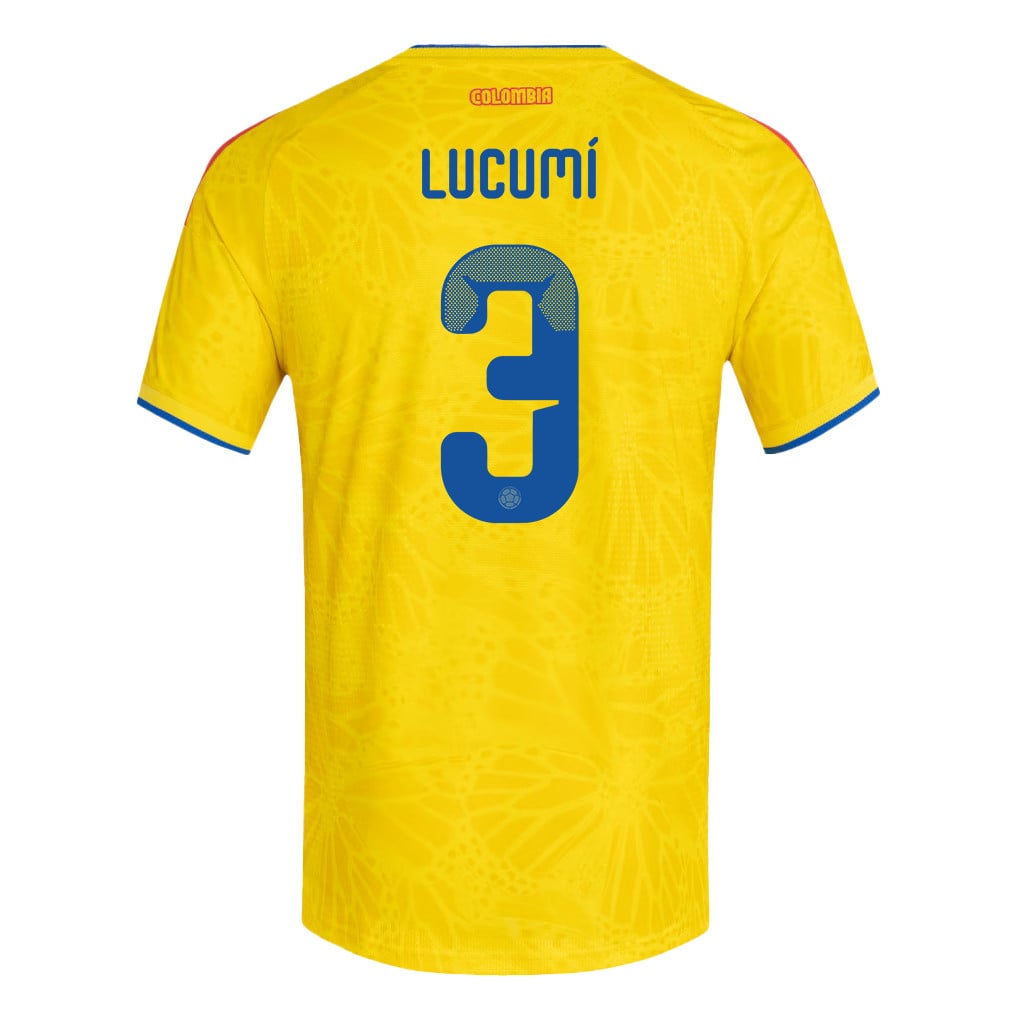 Jhon Lucumí 3 Colombia National Team 2026 Home Jersey - Yellow, Men