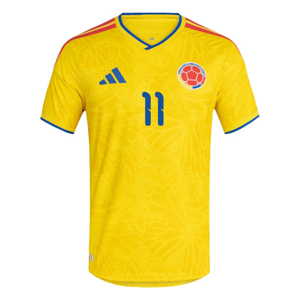 Jhon Arias 11 Colombia National Team 2026 Home Jersey - Yellow, Men