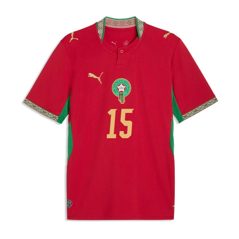 Mohamed Chibi 15 Morocco National Team 2026 Home Jersey - Red, Men