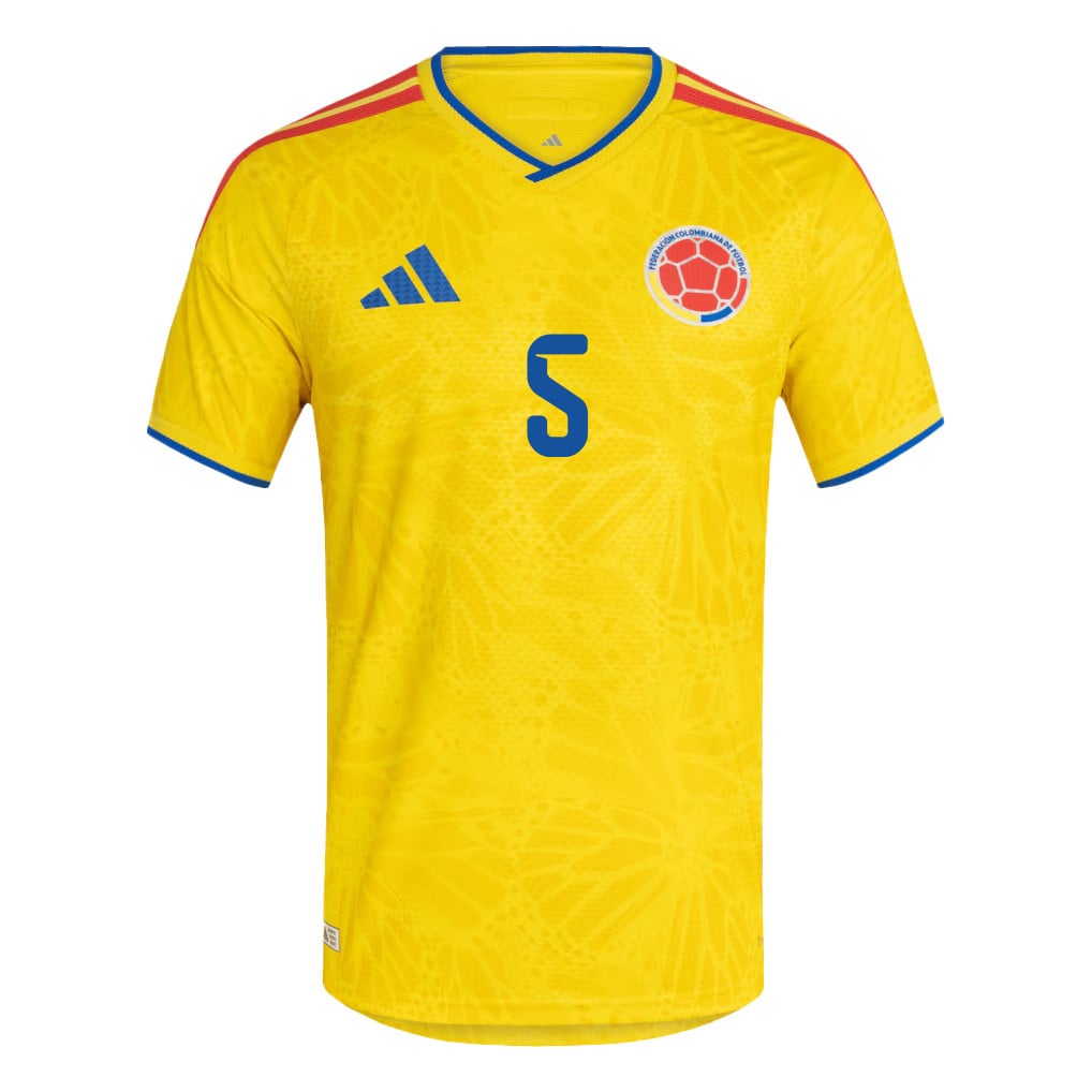 Kevin Castaño 5 Colombia National Team 2026 Home Jersey - Yellow, Men