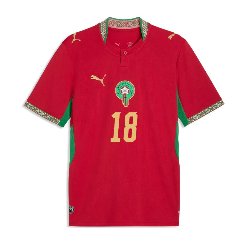 Jawad El Yamiq 18 Morocco National Team 2026 Home Jersey - Red, Men