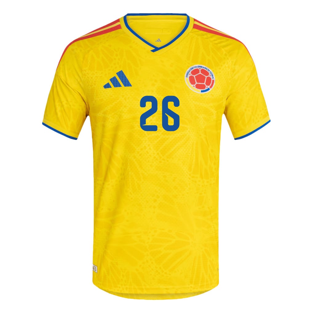 Gustavo Puerta 26 Colombia National Team 2026 Home Jersey - Yellow, Men
