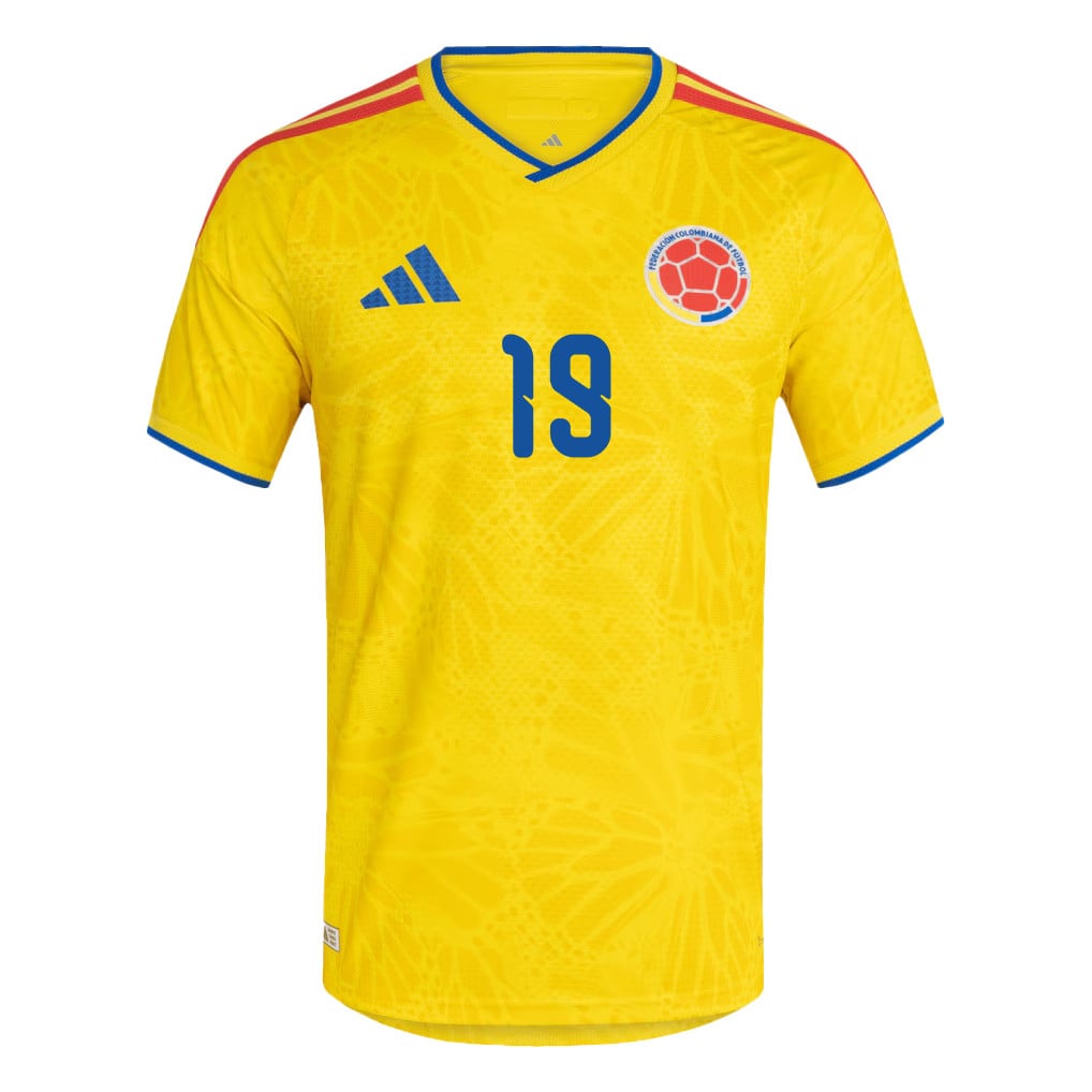 Luis Suárez 19 Colombia National Team 2026 Home Jersey - Yellow, Men