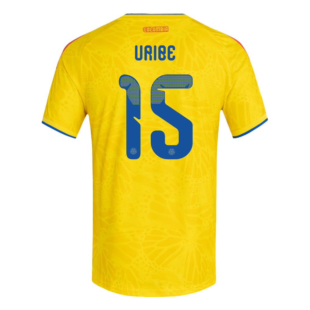 Mateus Uribe 15 Colombia National Team 2026 Home Jersey - Yellow, Men