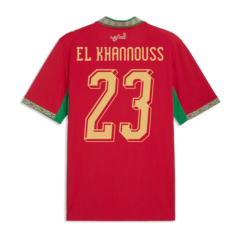 Bilal El Khannouss 23 Morocco National Team 2026 Home Jersey - Red, Men