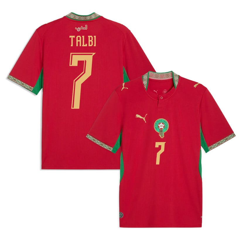 Chemsdine Talbi 7 Morocco National Team 2026 Home Jersey - Red, Men