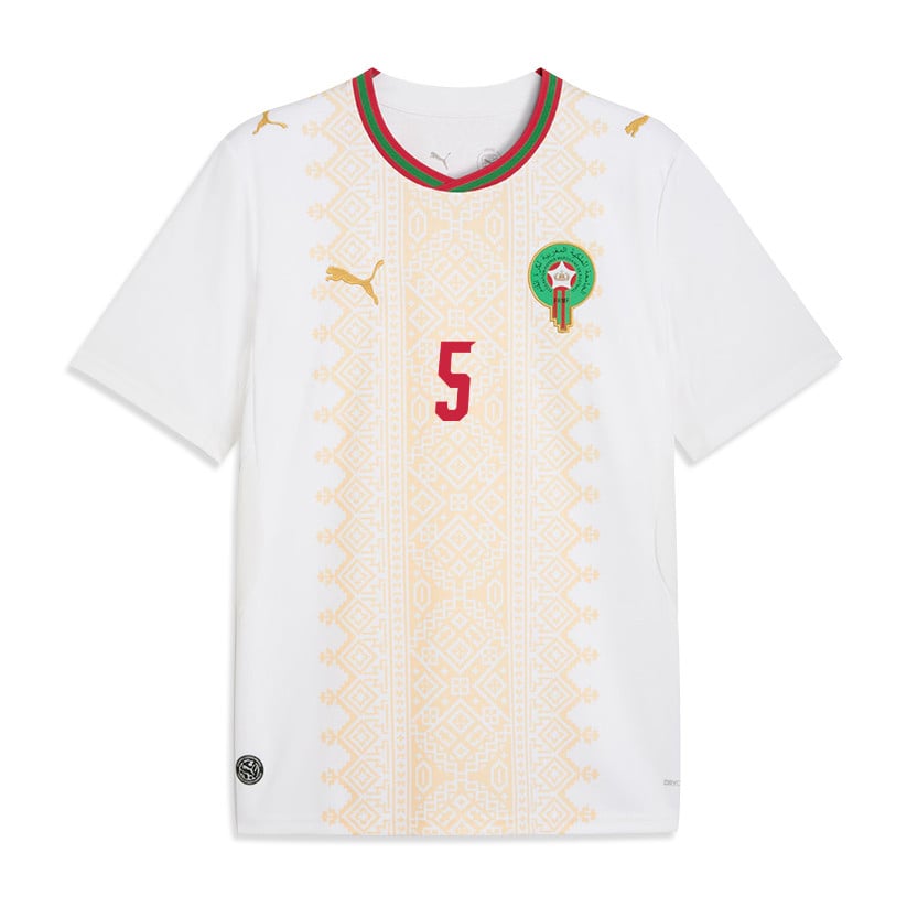 Nayef Aguerd 5 Morocco National Team 2026 Away Jersey - White, Men