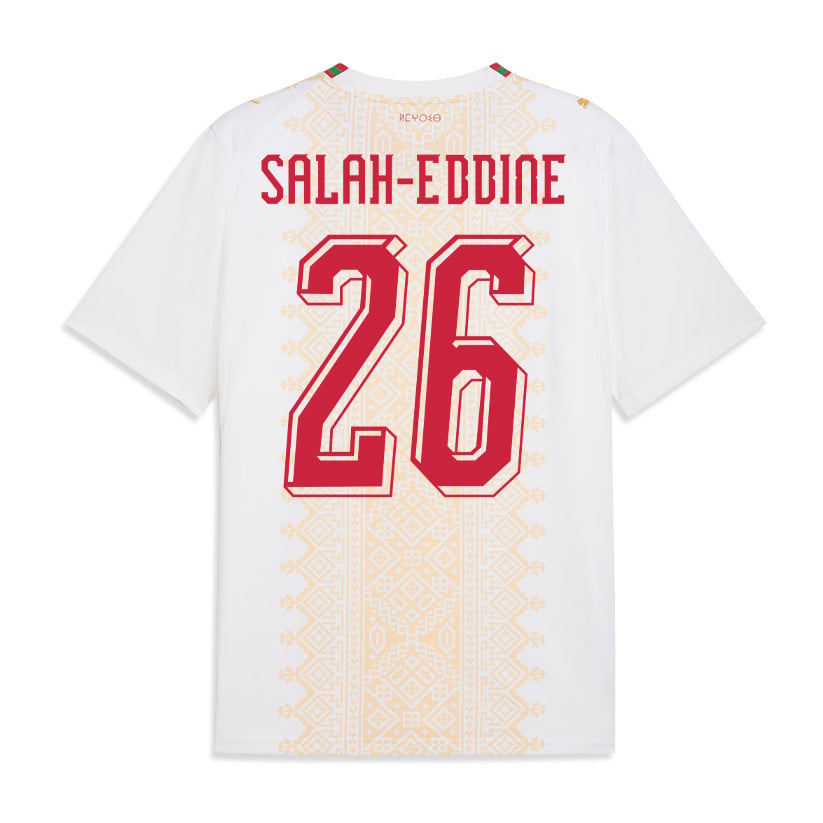 Anass Salah-Eddine 26 Morocco National Team 2026 Away Jersey - White, Men