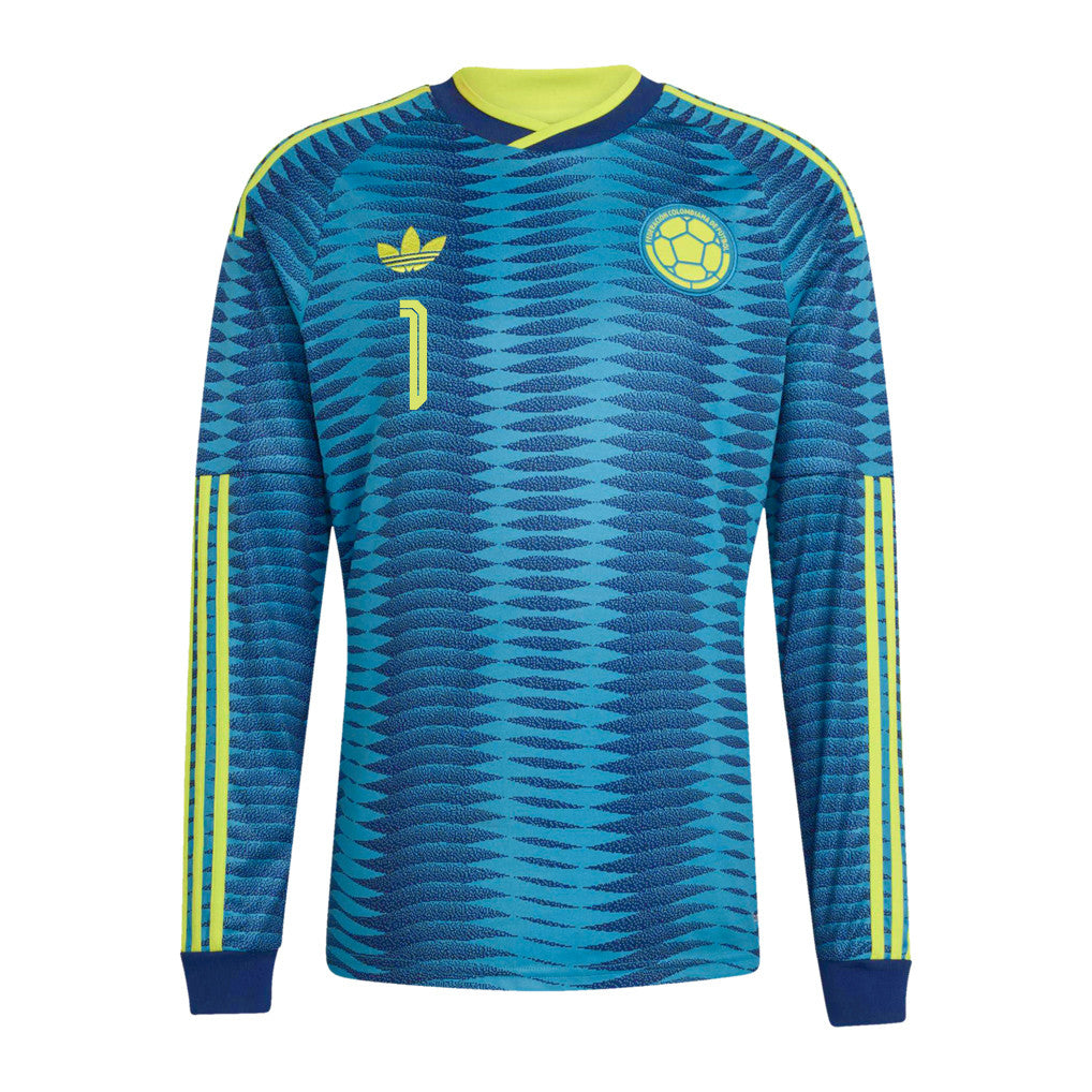 David Ospina 1 Colombia National Team 2026 Away Long Sleeve Jersey - Turquoise