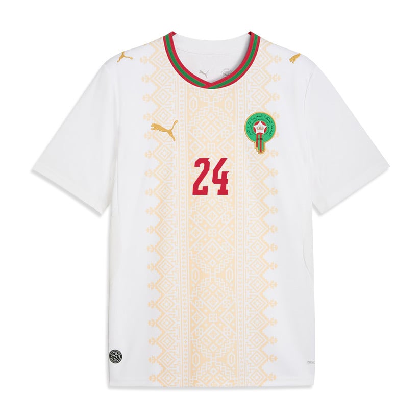 Neil El Aynaoui 24 Morocco National Team 2026 Away Jersey - White, Men