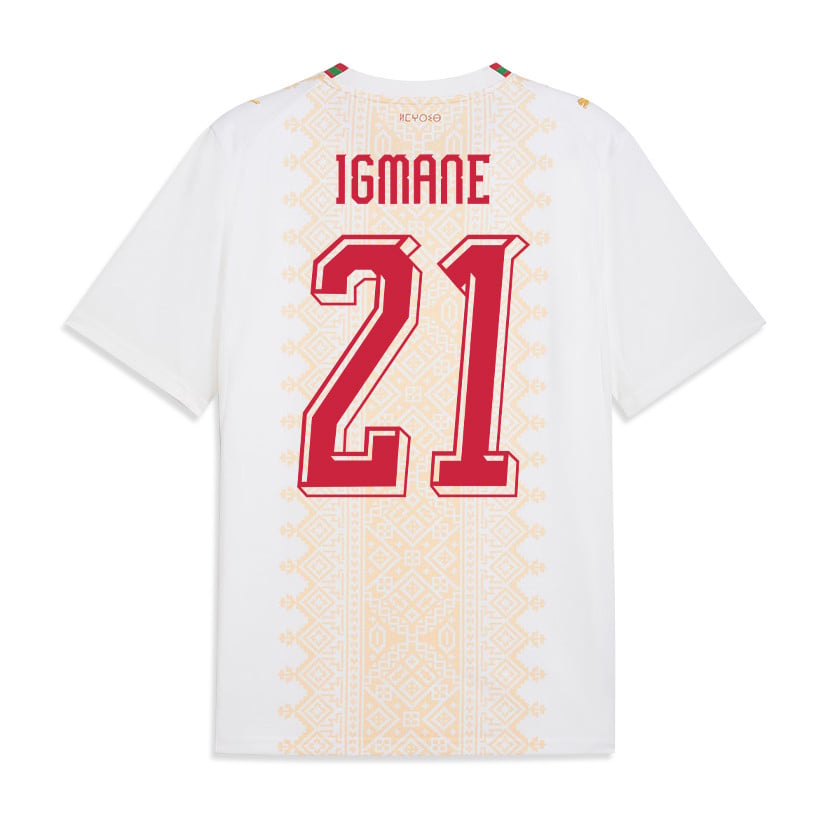Hamza Igmane 21 Morocco National Team 2026 Away Jersey - White, Men
