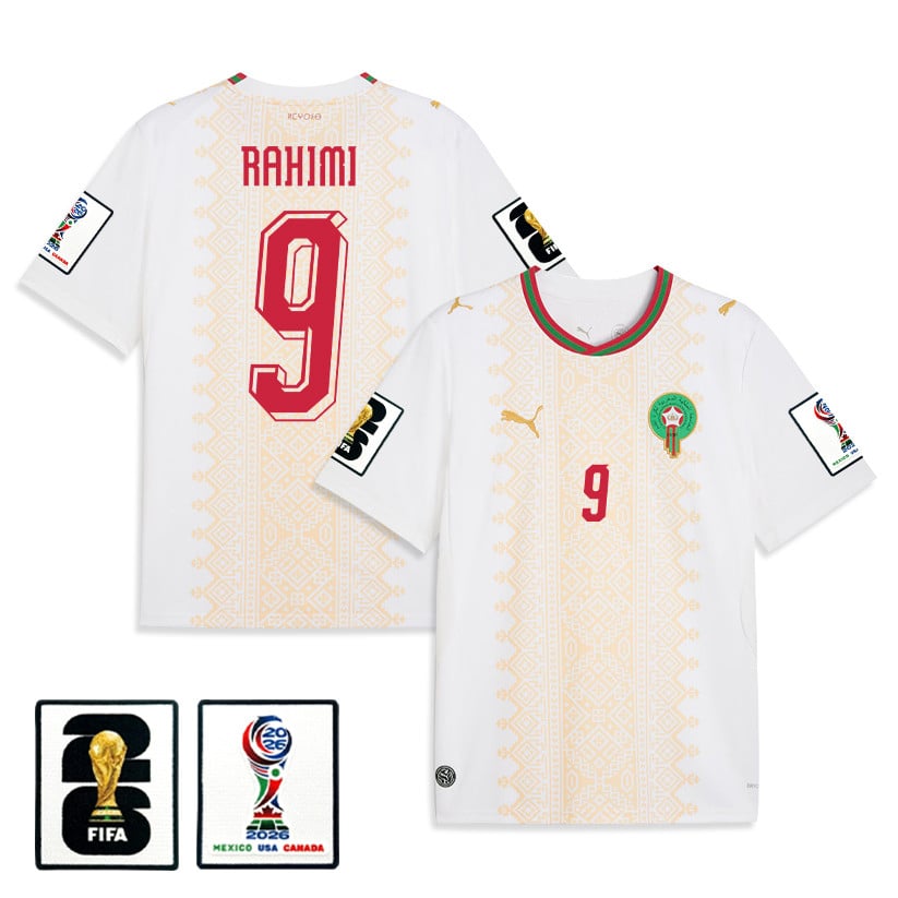 Soufiane Rahimi 9 Morocco National Team 2026 Away Jersey - White, Men