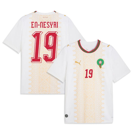 Youssef En-Nesyri 19 Morocco National Team 2026 Away Jersey - White, Men