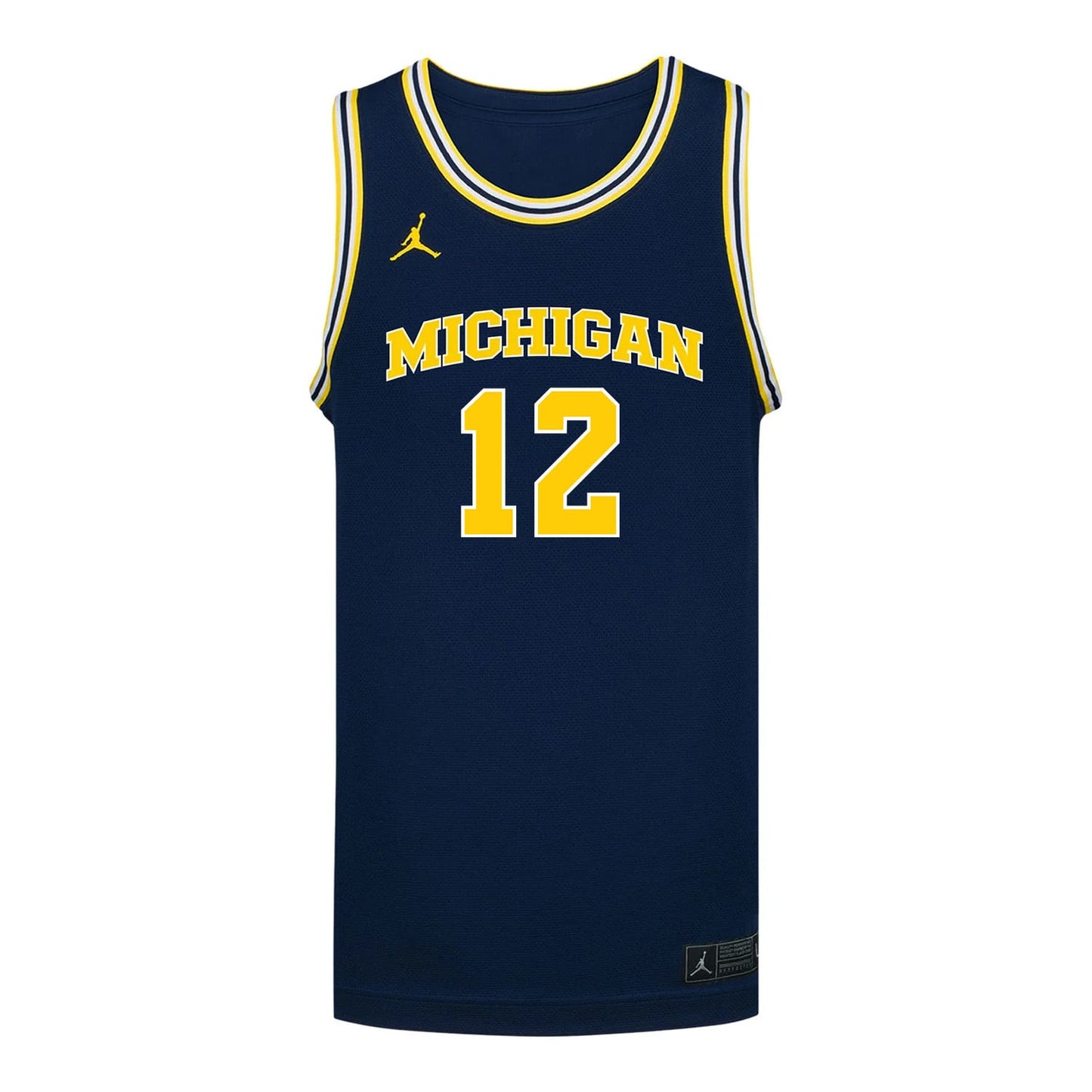 Charlie May 12 Michigan Wolverines 2026 Men's Basketball National Champions Jersey - Navy